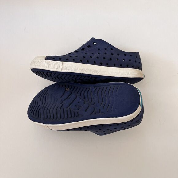 Native Shoes Regatta Blue & Shell White - Jefferson Kids Waterproof - Kids 9 - Picture 8 of 8